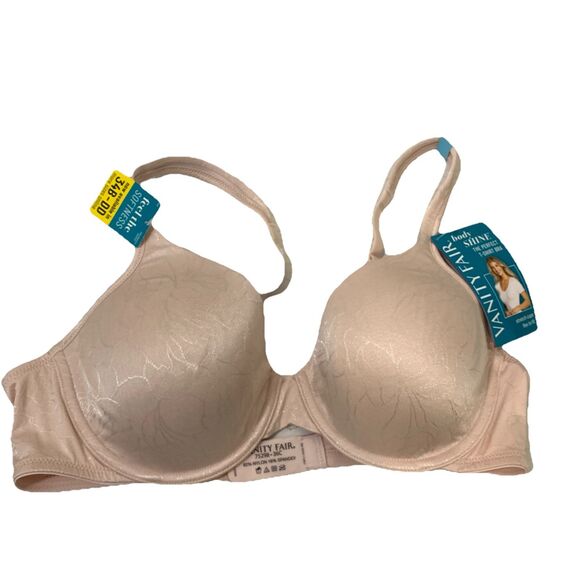 Vanity Fair Womens Bra 36 C The Perfect T-shirt Soft Underwire Nude NEW - Picture 1 of 6